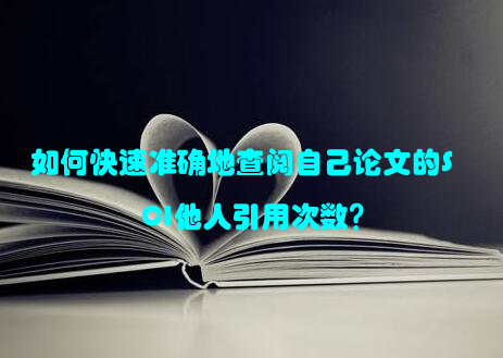 如何快速准确地查阅自己论文的SCI他人引用次数？