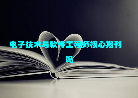 电子技术与软件工程师核心期刊吗