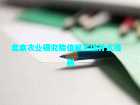 北京农业研究院值班主编什么级别