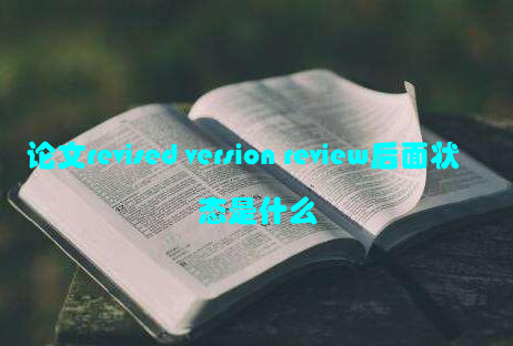 论文revised version review后面状态是什么
