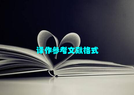 译作参考文献格式