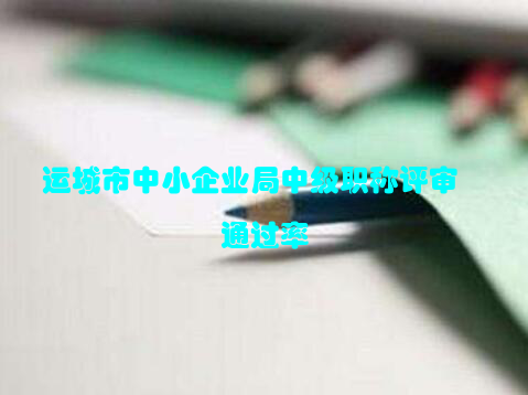 运城市中小企业局中级职称评审通过率
